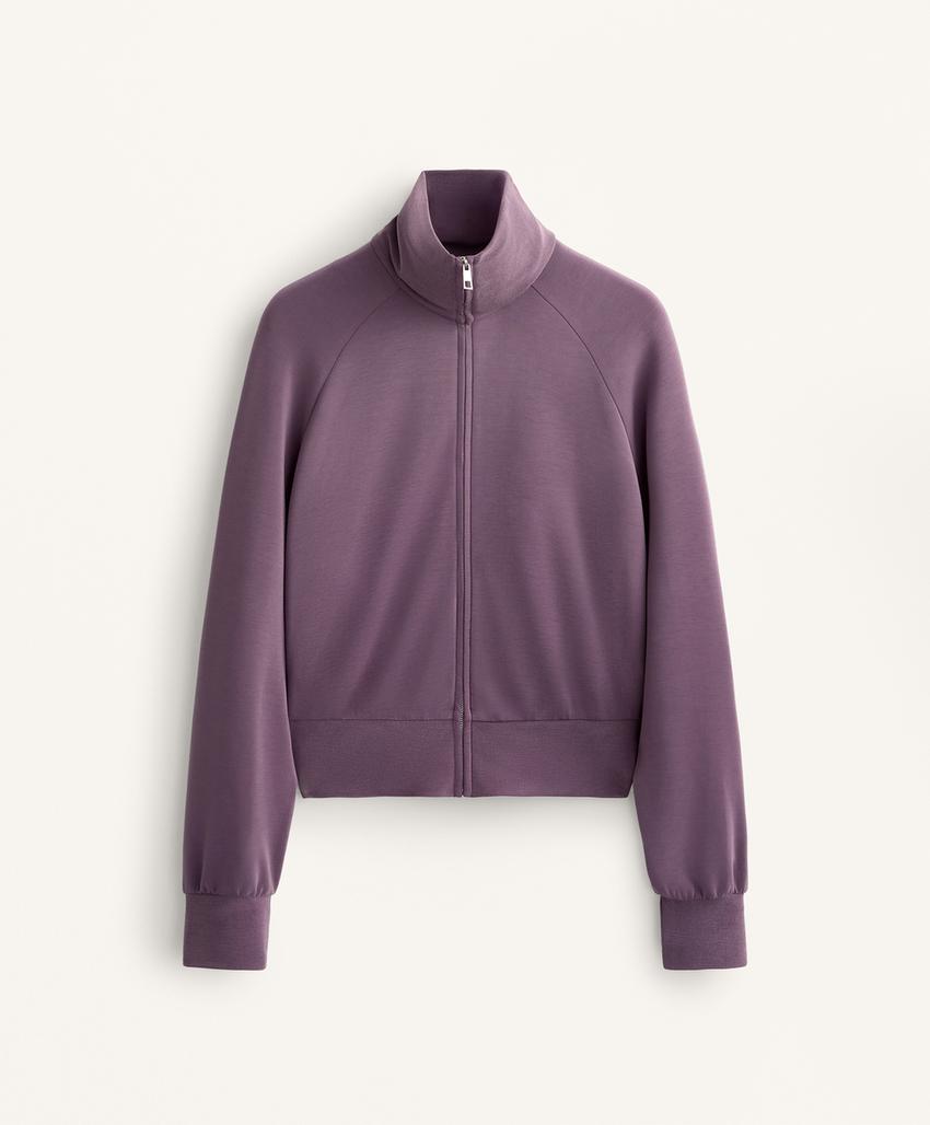 Куртка с высоким воротником с приталенной талией из мягкого модала