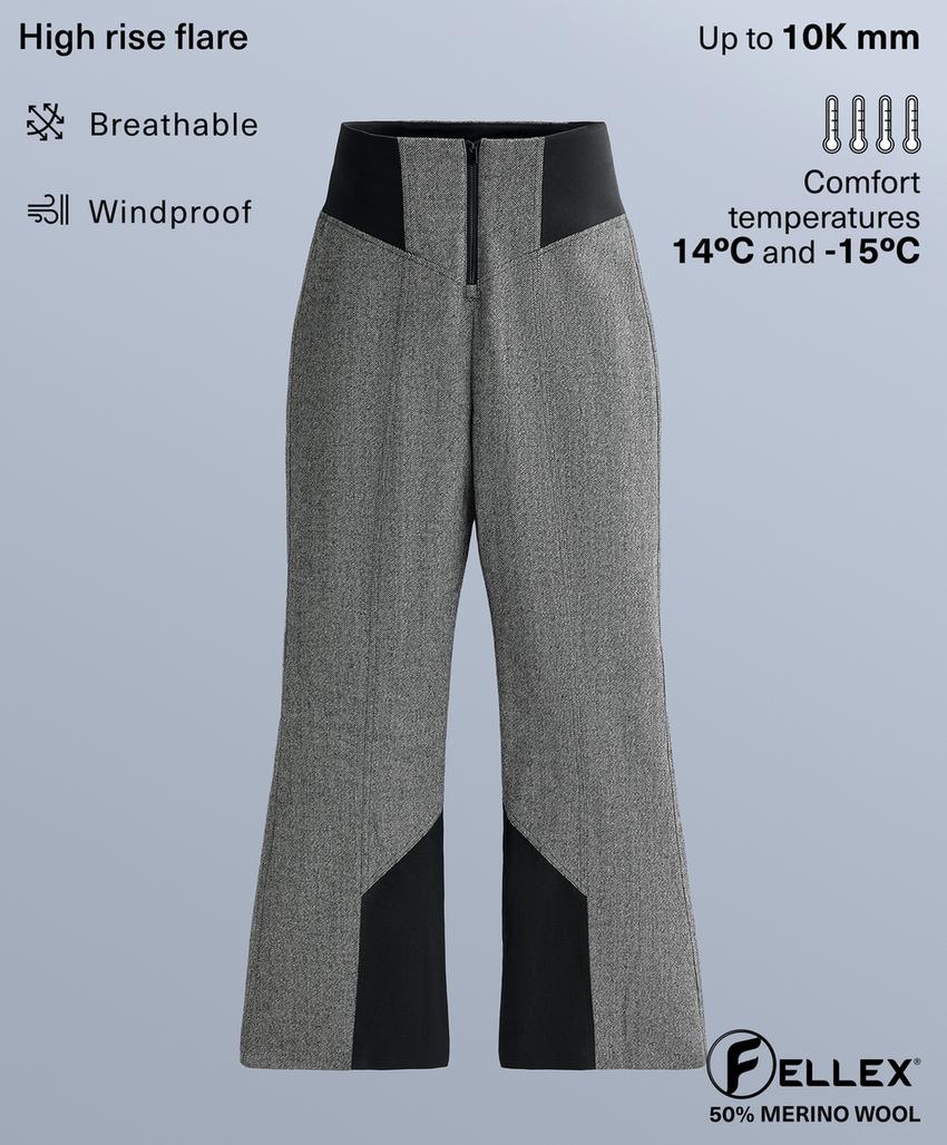 Ски брюки fellex® wool blend высокая посадка со штрихом
