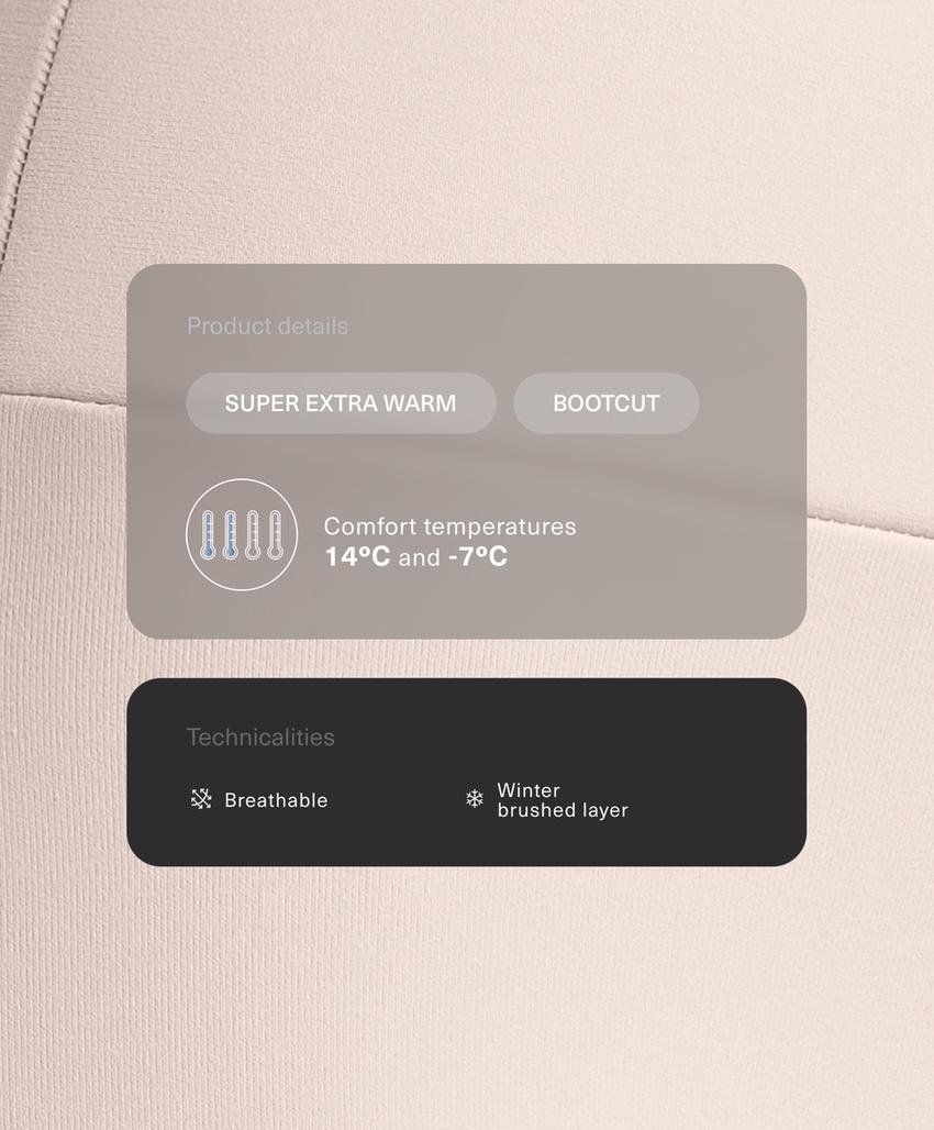 Брюки с высокой талией bootcut без швов супер-теплые