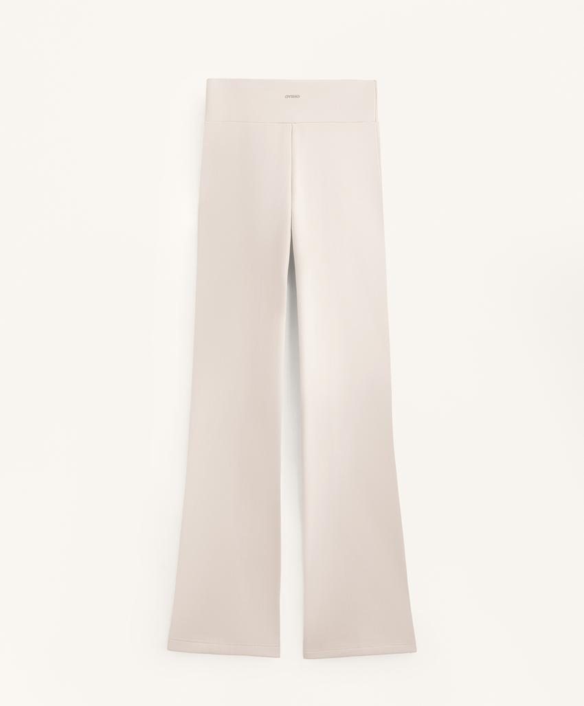 Брюки с высокой талией bootcut без швов супер-теплые