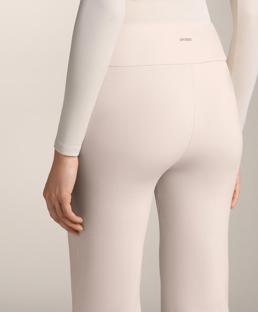 Брюки с высокой талией bootcut без швов супер-теплые