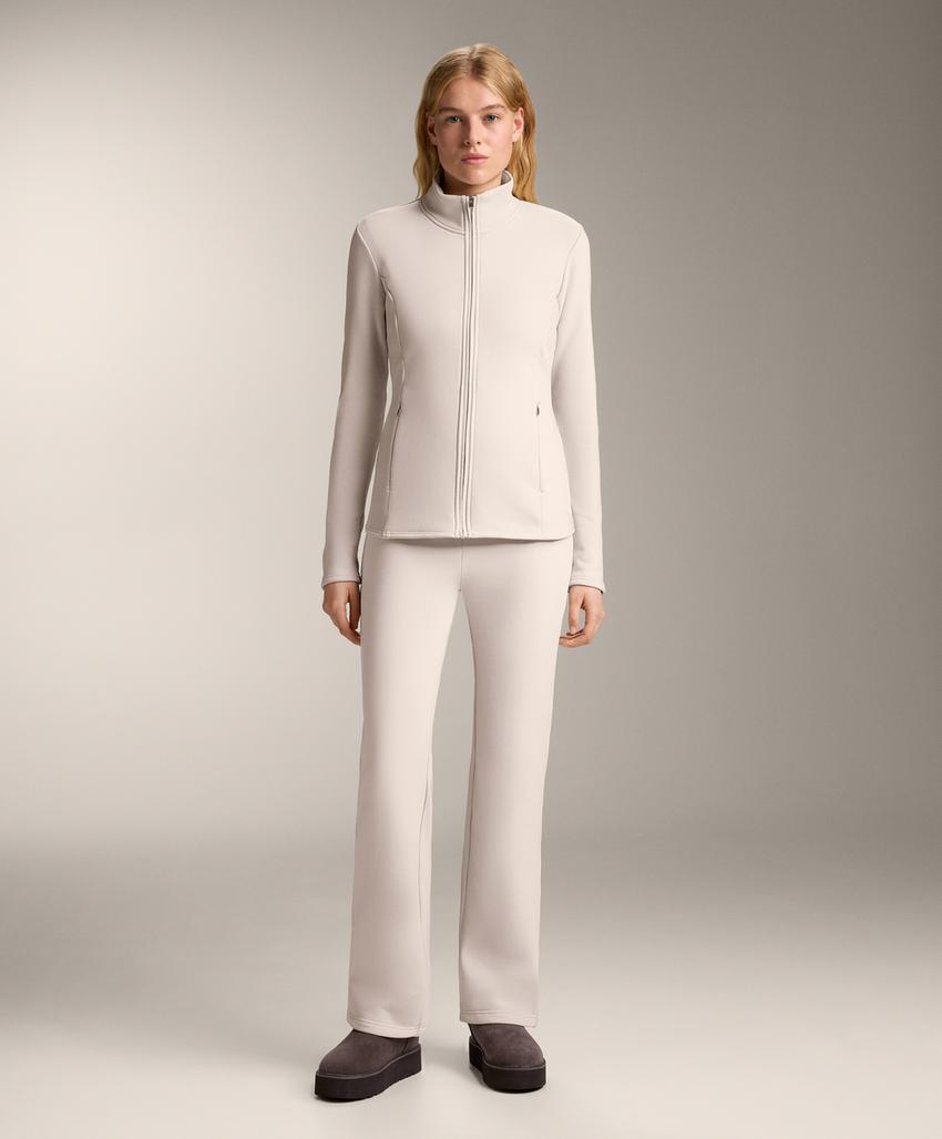 Брюки с высокой талией bootcut без швов супер-теплые