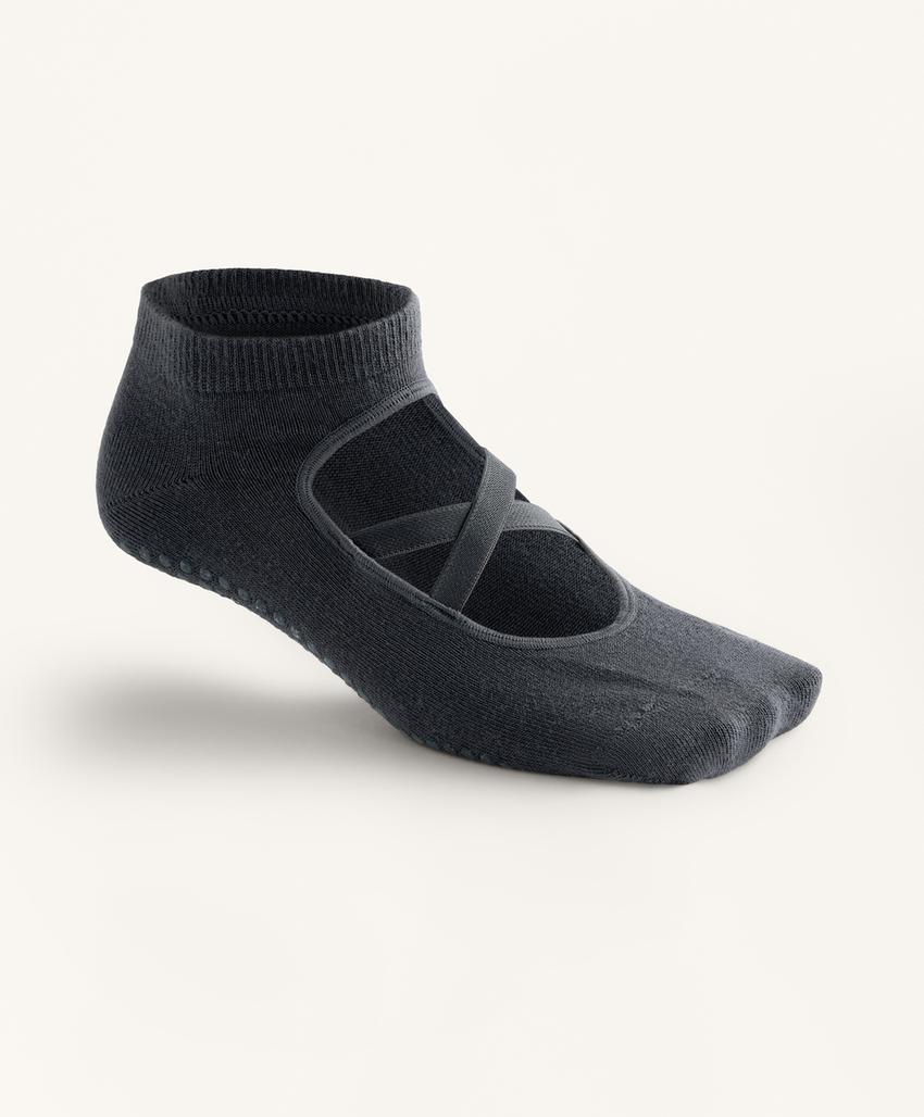 2 пары носков для йоги и пилатеса из хлопкового смесового материала с перекрещивающимися стяжками