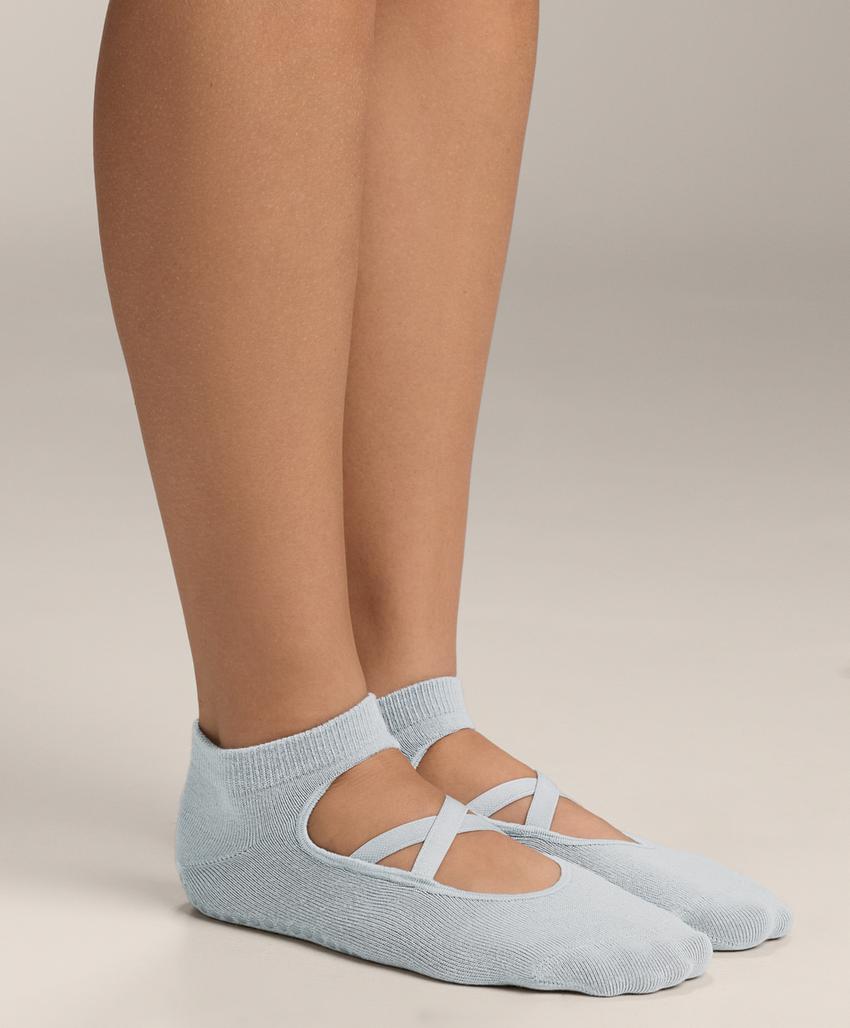 2 пары носков для йоги и пилатеса из хлопкового смесового материала с перекрещивающимися стяжками