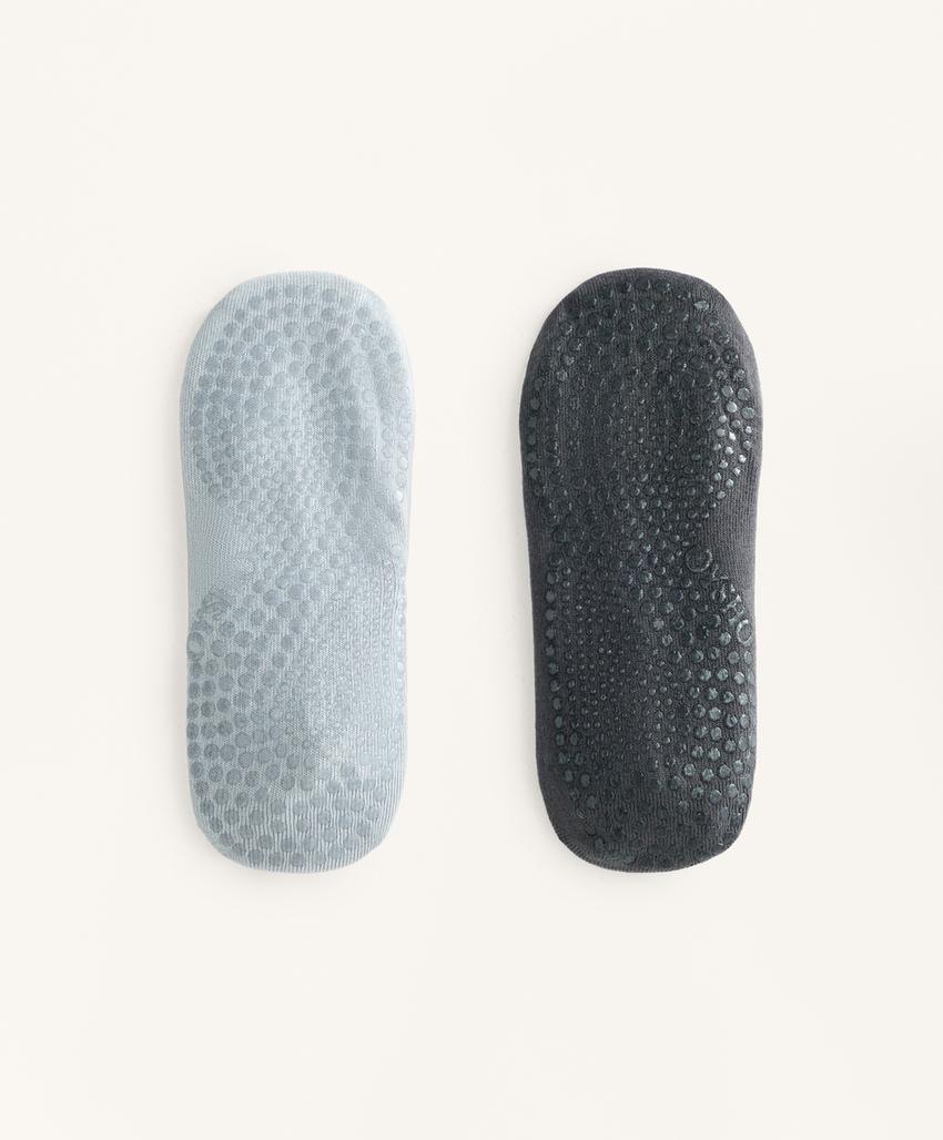 2 пары носков для йоги и пилатеса из хлопкового смесового материала с перекрещивающимися стяжками