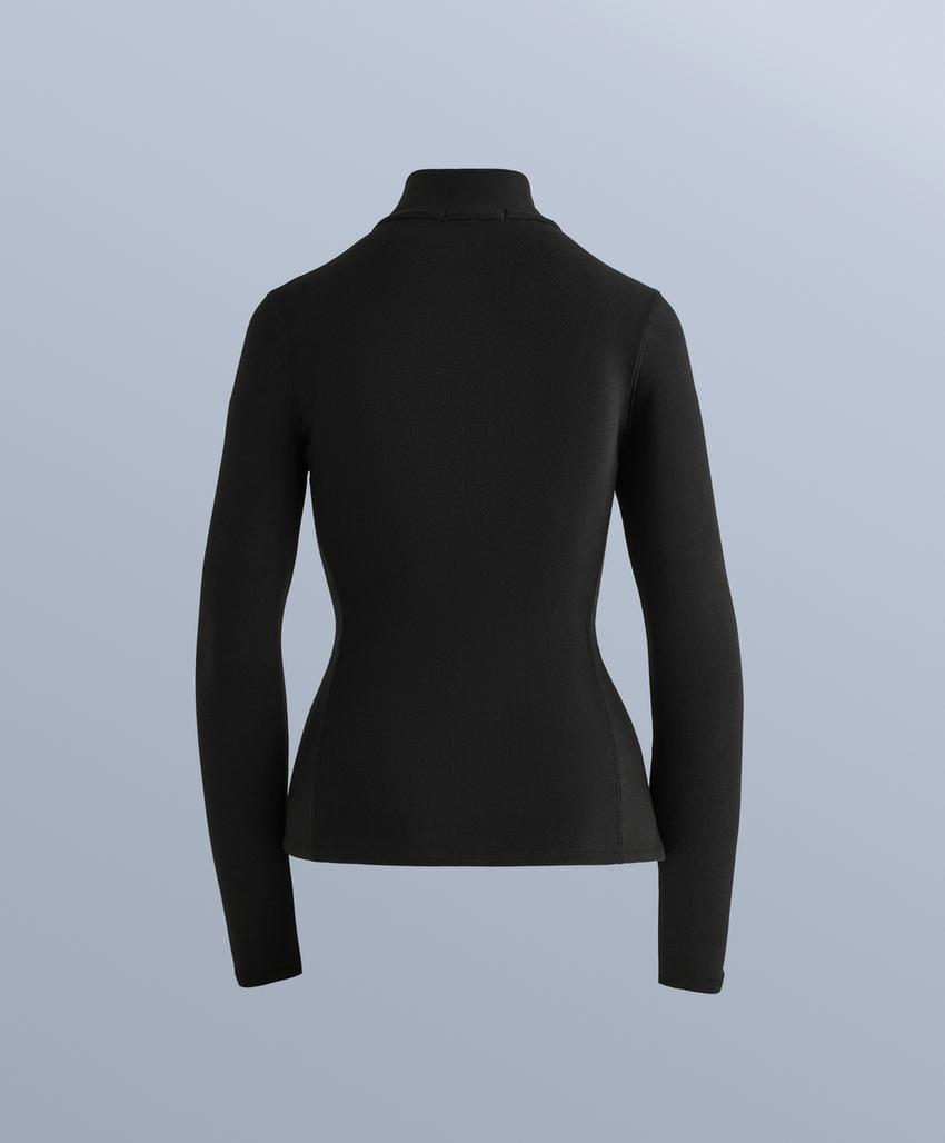 Футболка-термо с застежкой-молнией полар с открытым воротником