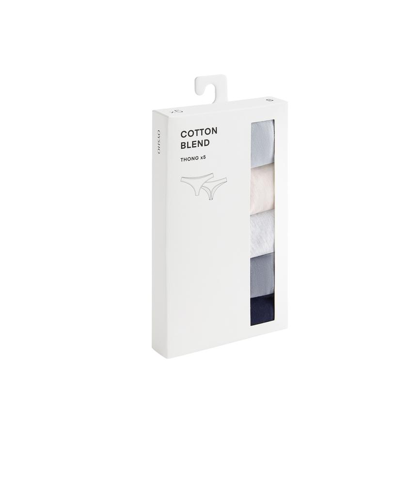 5 пакетов хлопковых трусиков-танг