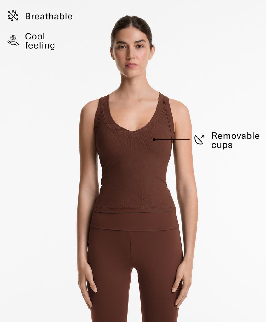 Рубашка-майка из ребристой модальной смеси