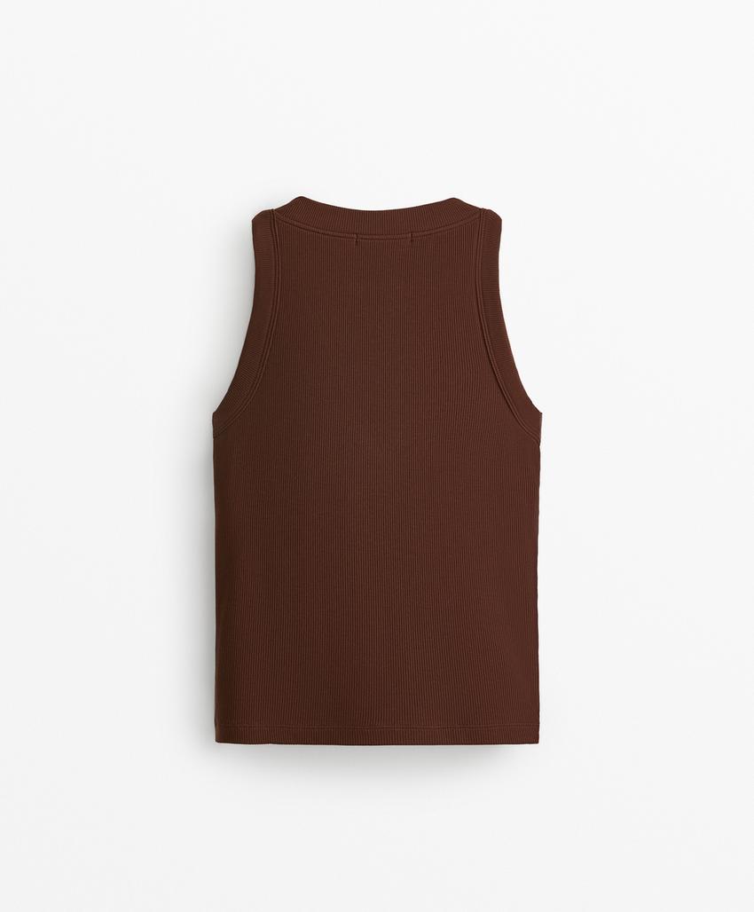 Рубашка-майка из ребристой модальной смеси