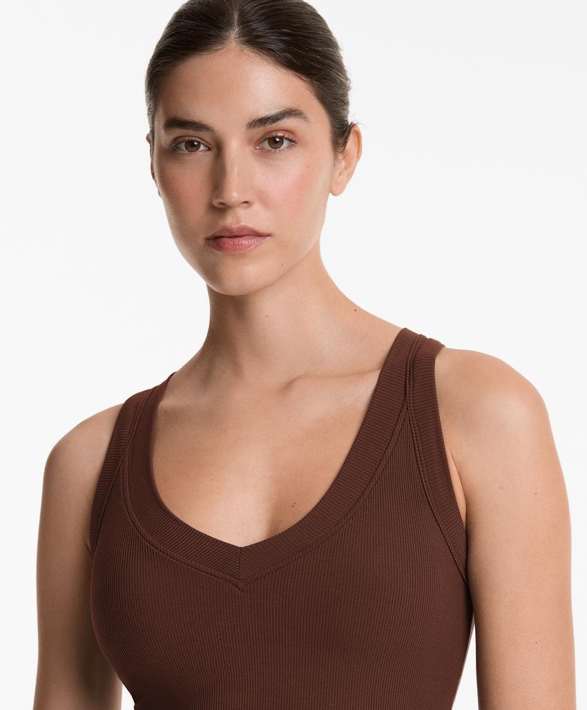 Рубашка-майка из ребристой модальной смеси