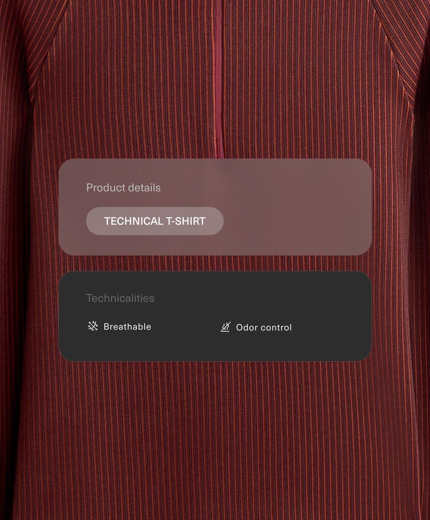 Футболка с длинными рукавами из технического материала