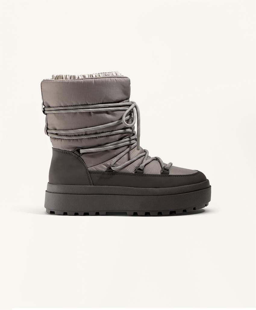 Совмещенные ботинки с шнуровкой из кружева