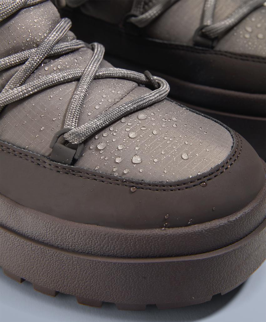 Совмещенные ботинки с шнуровкой из кружева