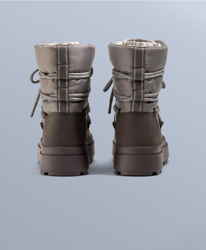 Совмещенные ботинки с шнуровкой из кружева