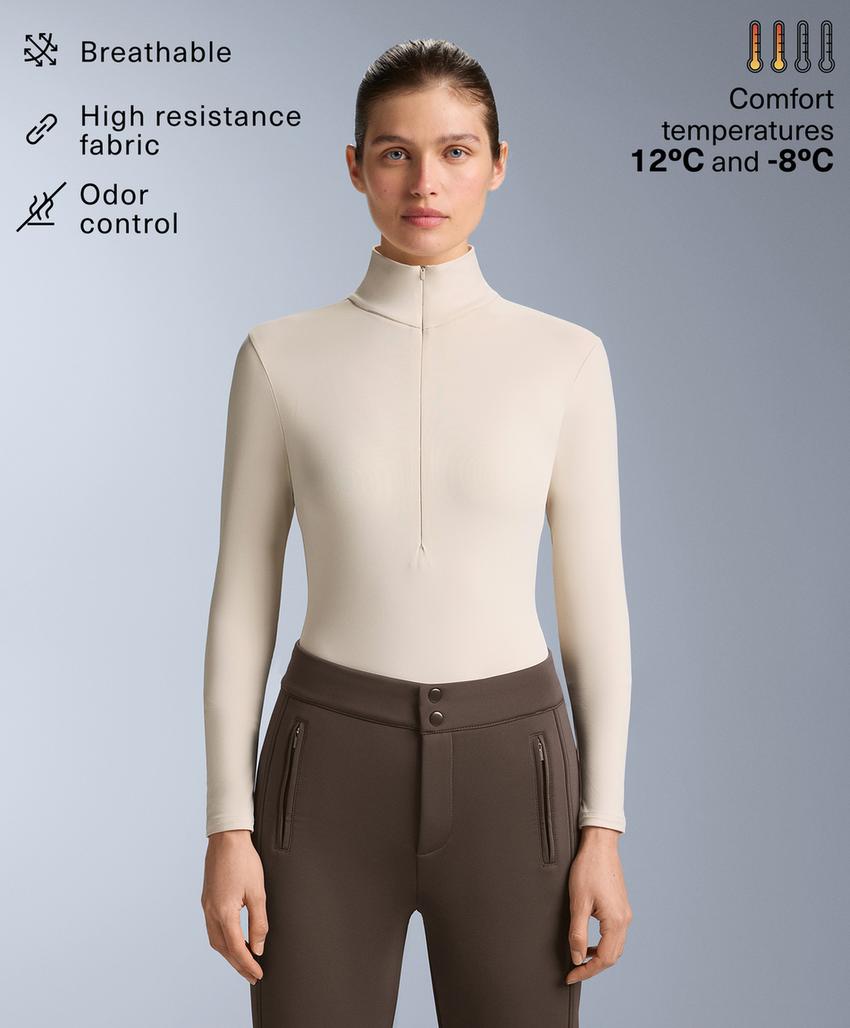 Термобелье боди с застежкой-молнией до половины