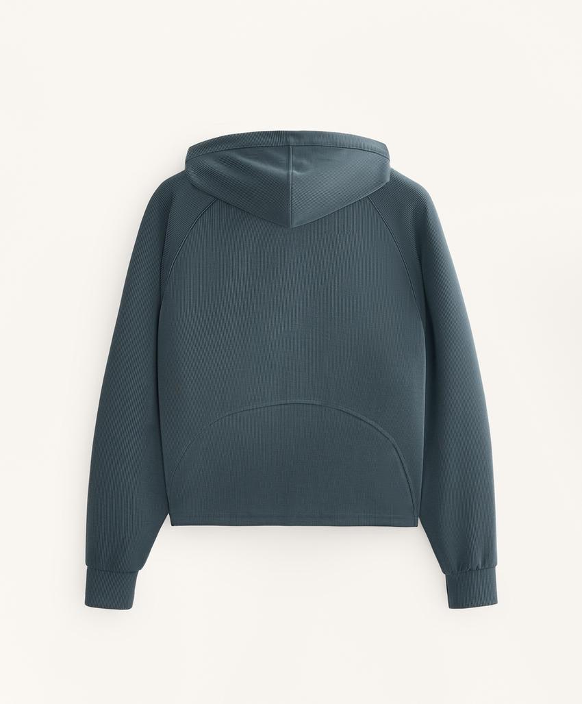 Жакет с капюшоном из риба, 29% модал