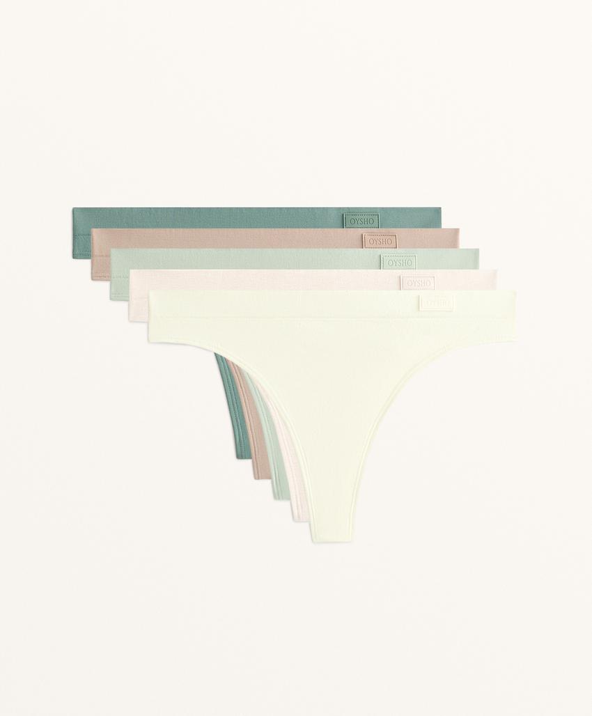 5 шт. тонких стрингов без швов из мягкого материала