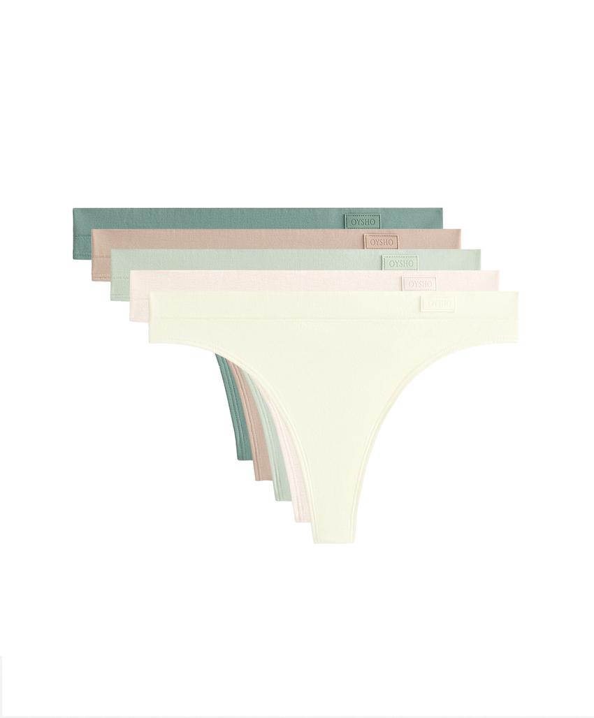 5 шт. тонких стрингов без швов из мягкого материала