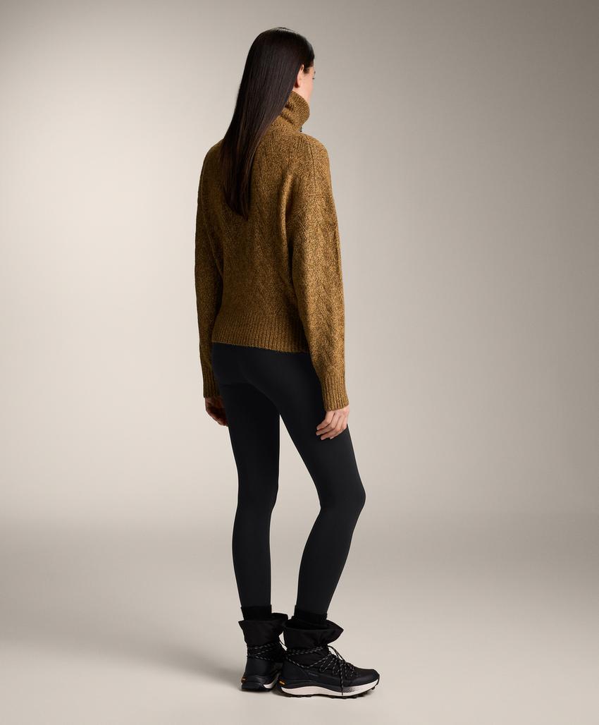 Экстра-теплые леггинсы до щиколотки супер высокой посадки 70 см без швов