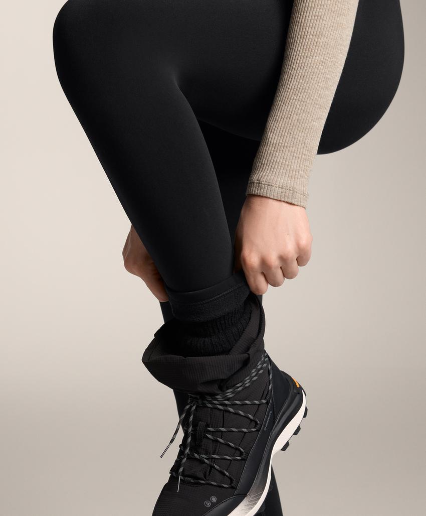 Экстра-теплые леггинсы до щиколотки супер высокой посадки 70 см без швов