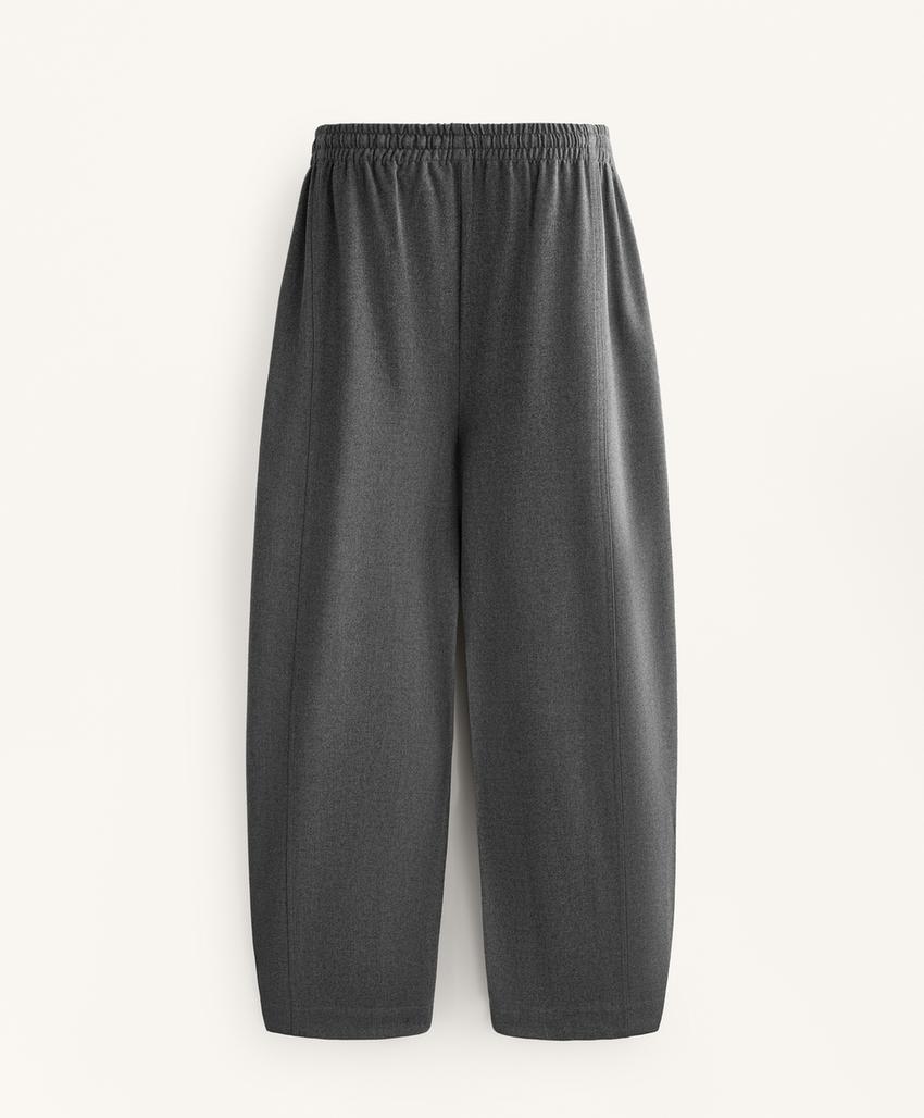 Брюки свободного кроя из плотной ткани