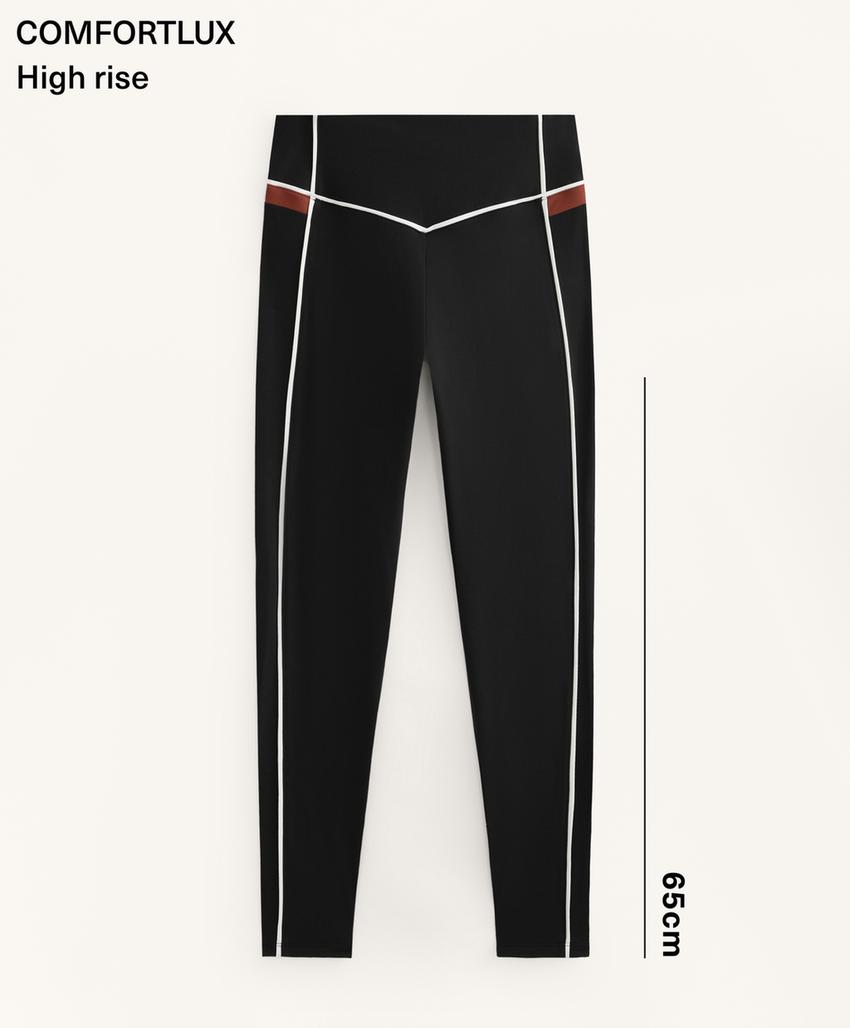 Леггинсы с высокой талией и вставками 65 см до щиколотки comfortlux