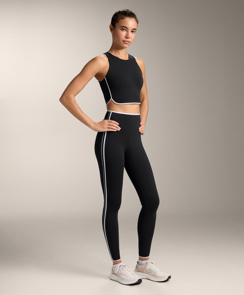 Компрессионные леггинсы с высокой посадкой и контролем живота в ретро-стиле