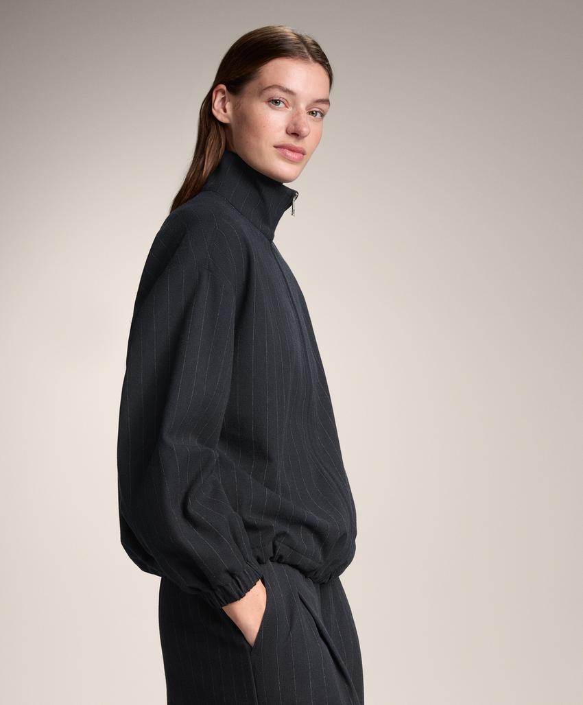 Структурированный пиджак в полоску