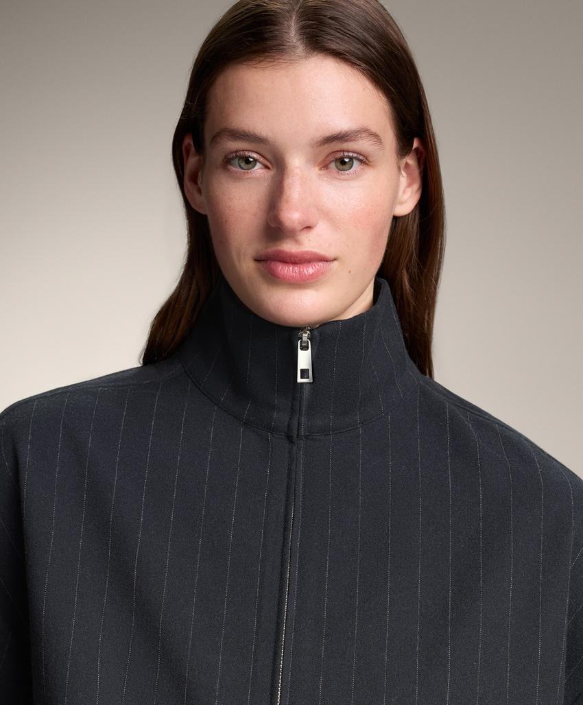 Структурированный пиджак в полоску