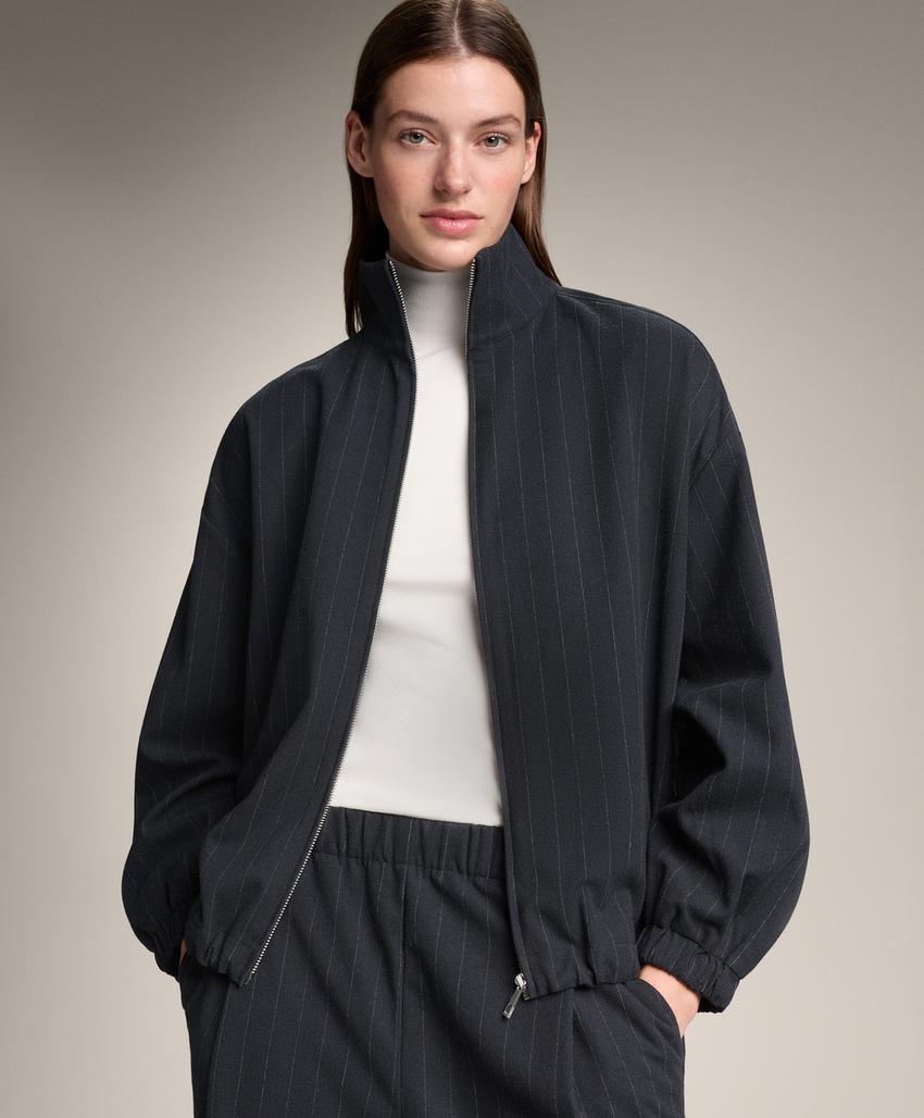 Структурированный пиджак в полоску