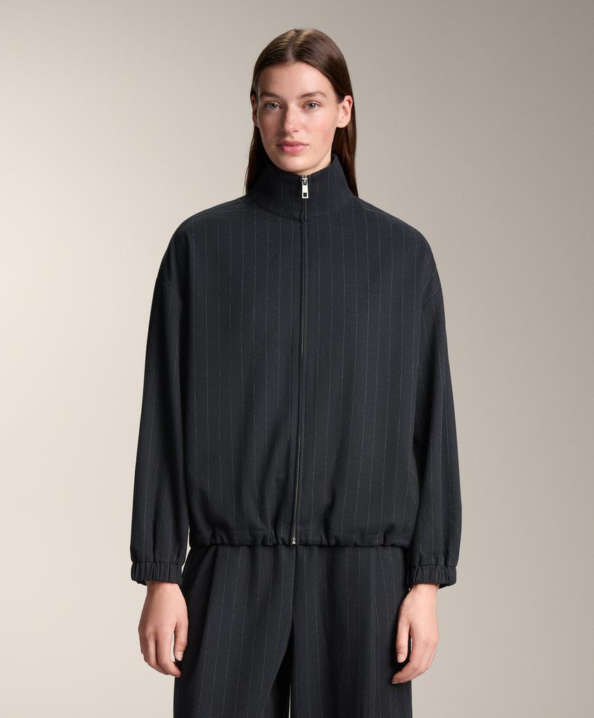 Структурированный пиджак в полоску