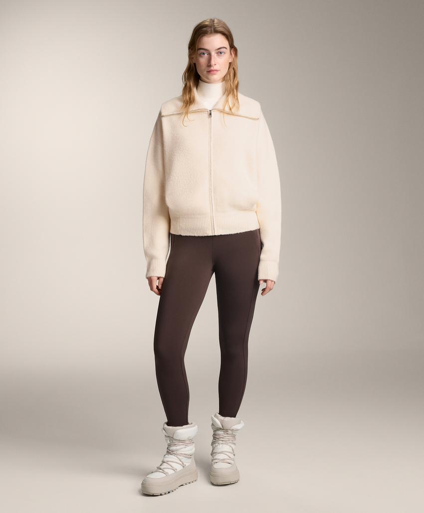 Кардиган с высоким воротником