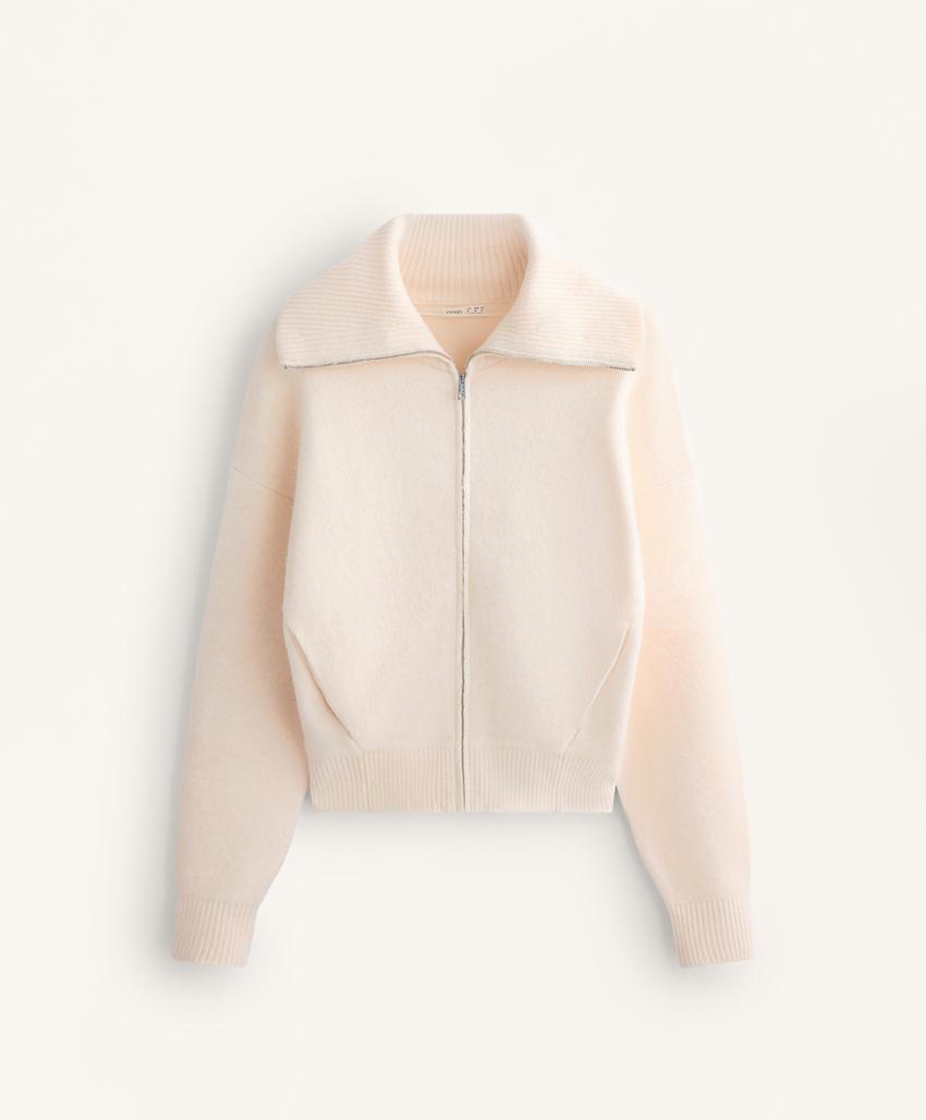 Кардиган с высоким воротником