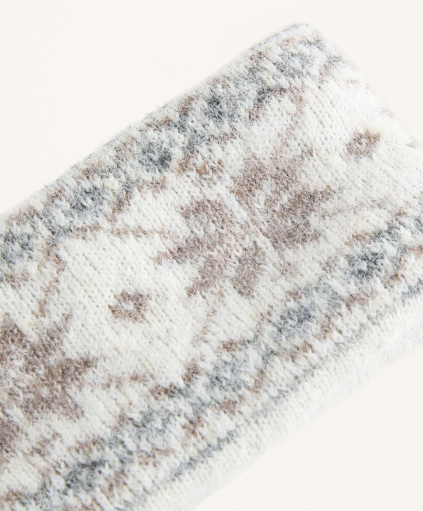 Ободок с жаккардовым узором