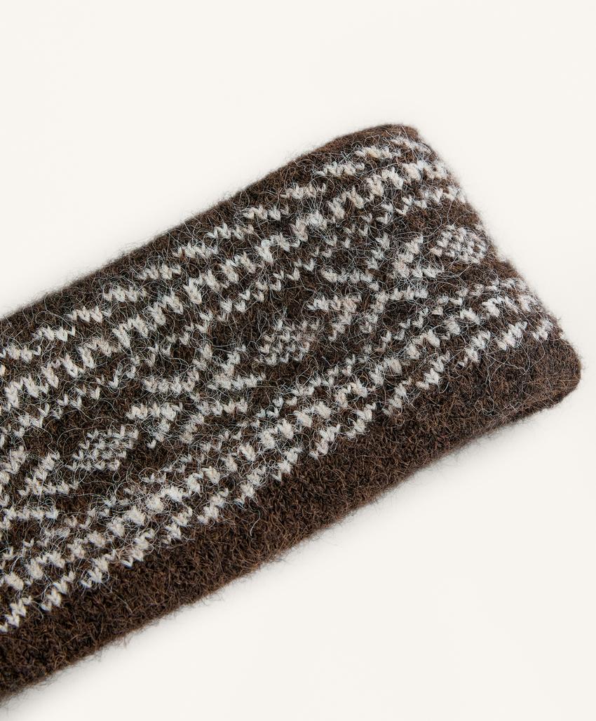 Ободок с жаккардовым узором