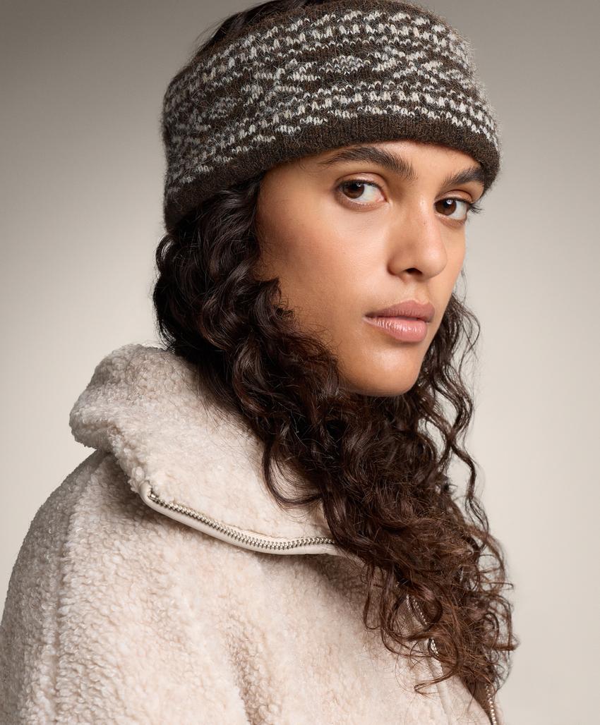 Ободок с жаккардовым узором