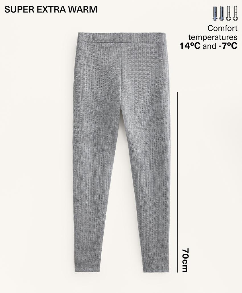 Супер-экстра-теплые плетеные леггинсы с высокой посадкой на щиколотку 70 см