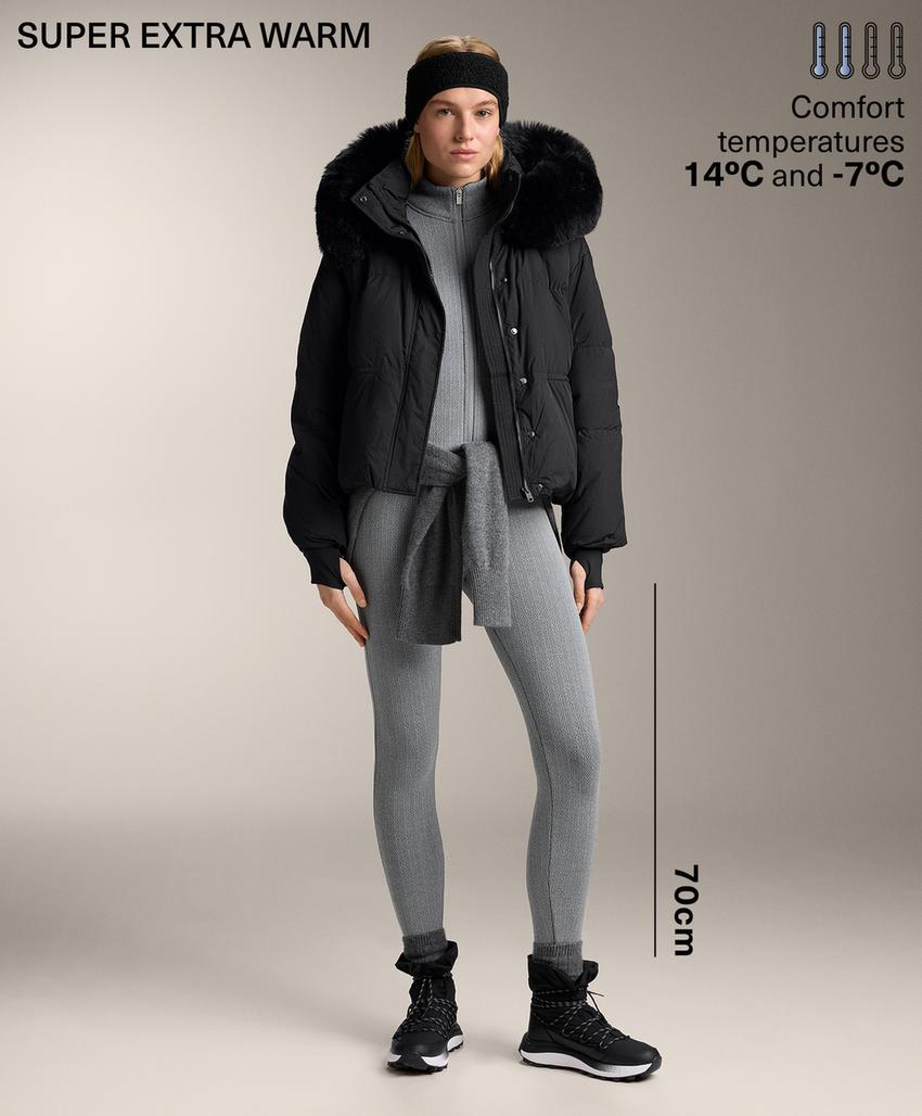 Супер-экстра-теплые плетеные леггинсы с высокой посадкой на щиколотку 70 см