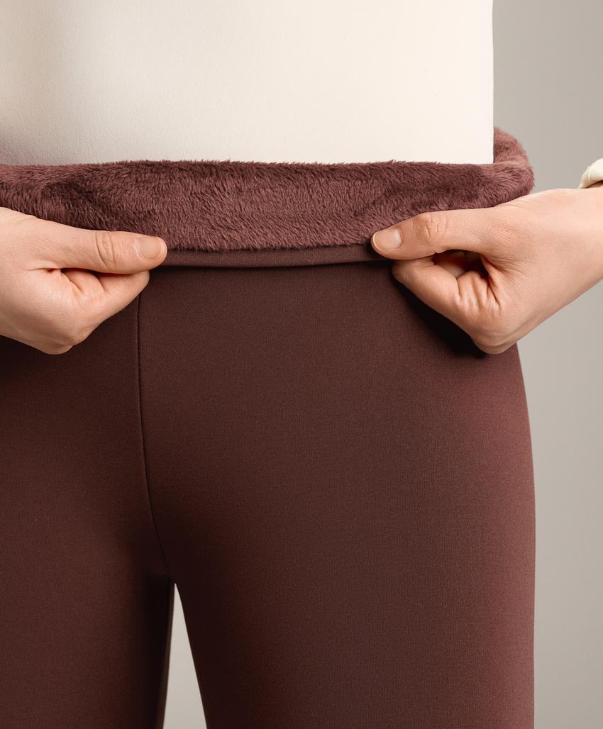 Супер-экстра-теплые безшовные леггинсы с высокой посадкой на щиколотку 70 см