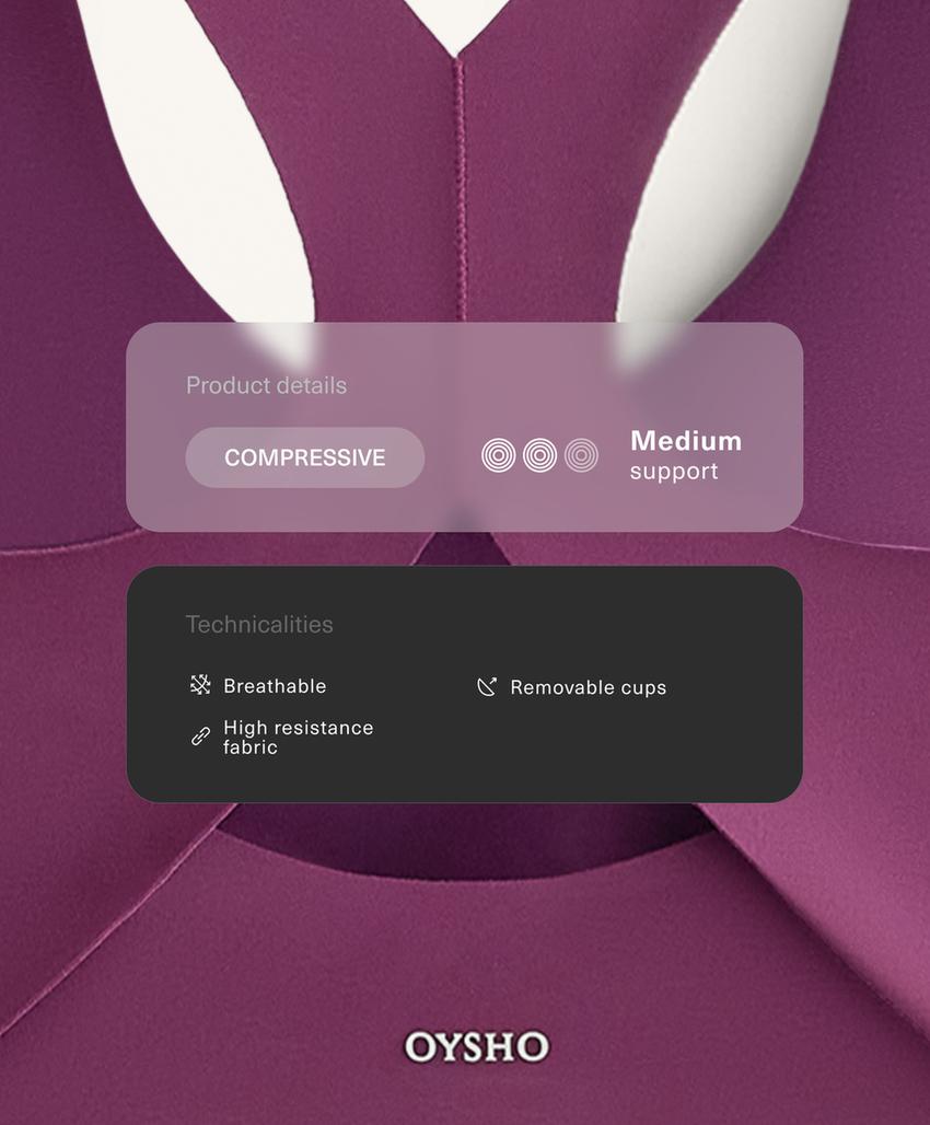 Бюстгальтер средней поддержки с каркасами