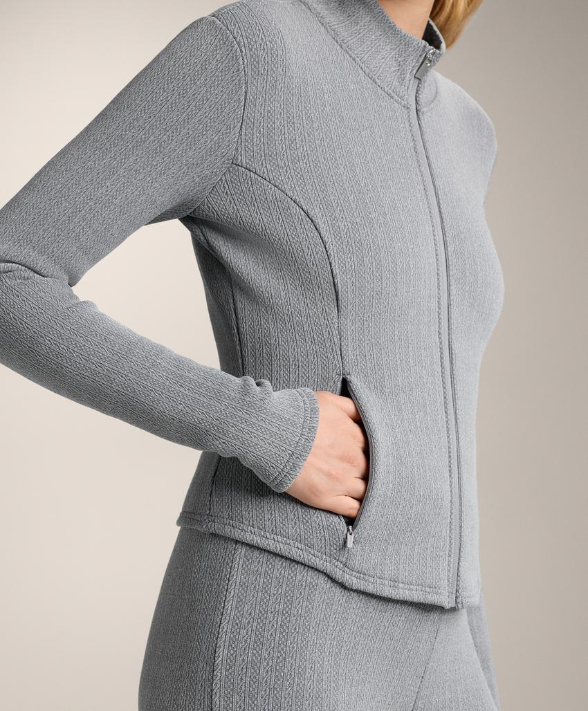 Теплая длинная техническая куртка super extra warm с плетёным узором