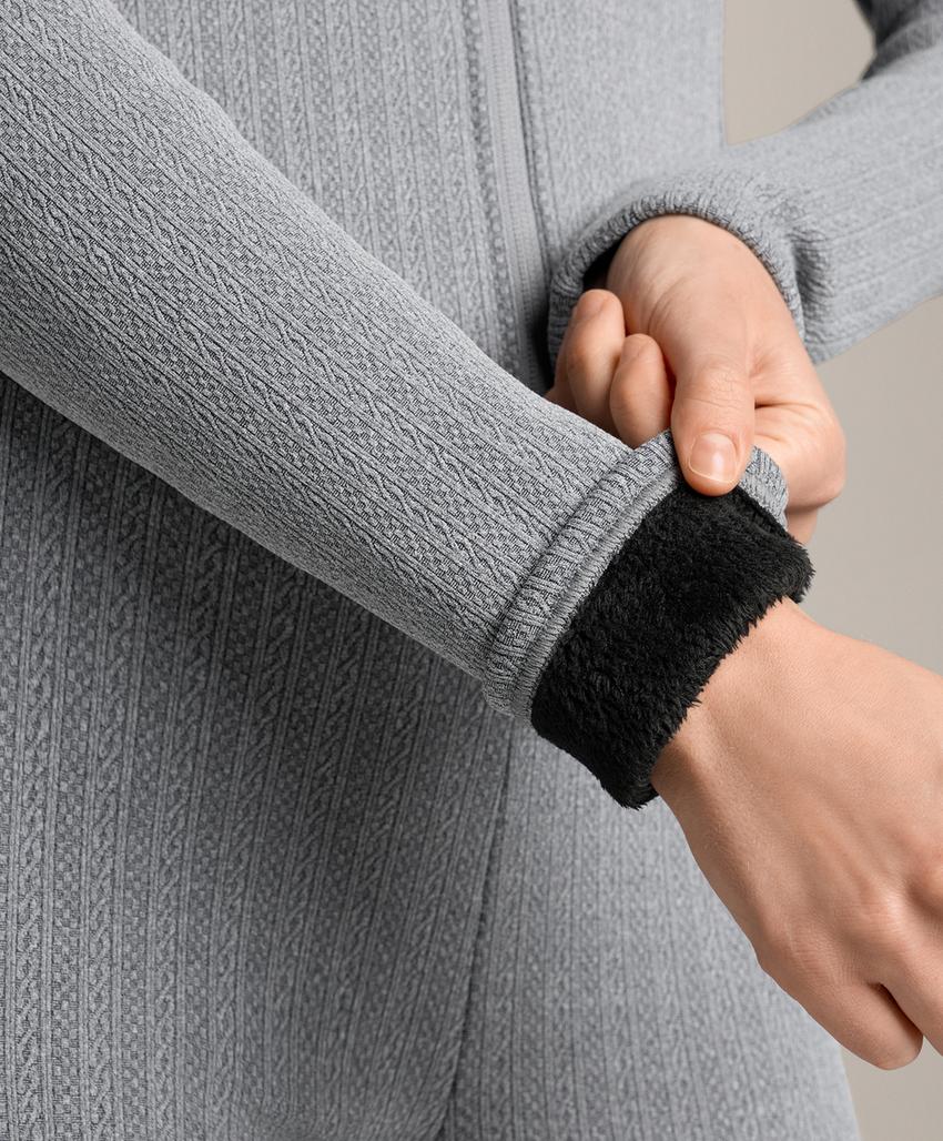 Теплая длинная техническая куртка super extra warm с плетёным узором