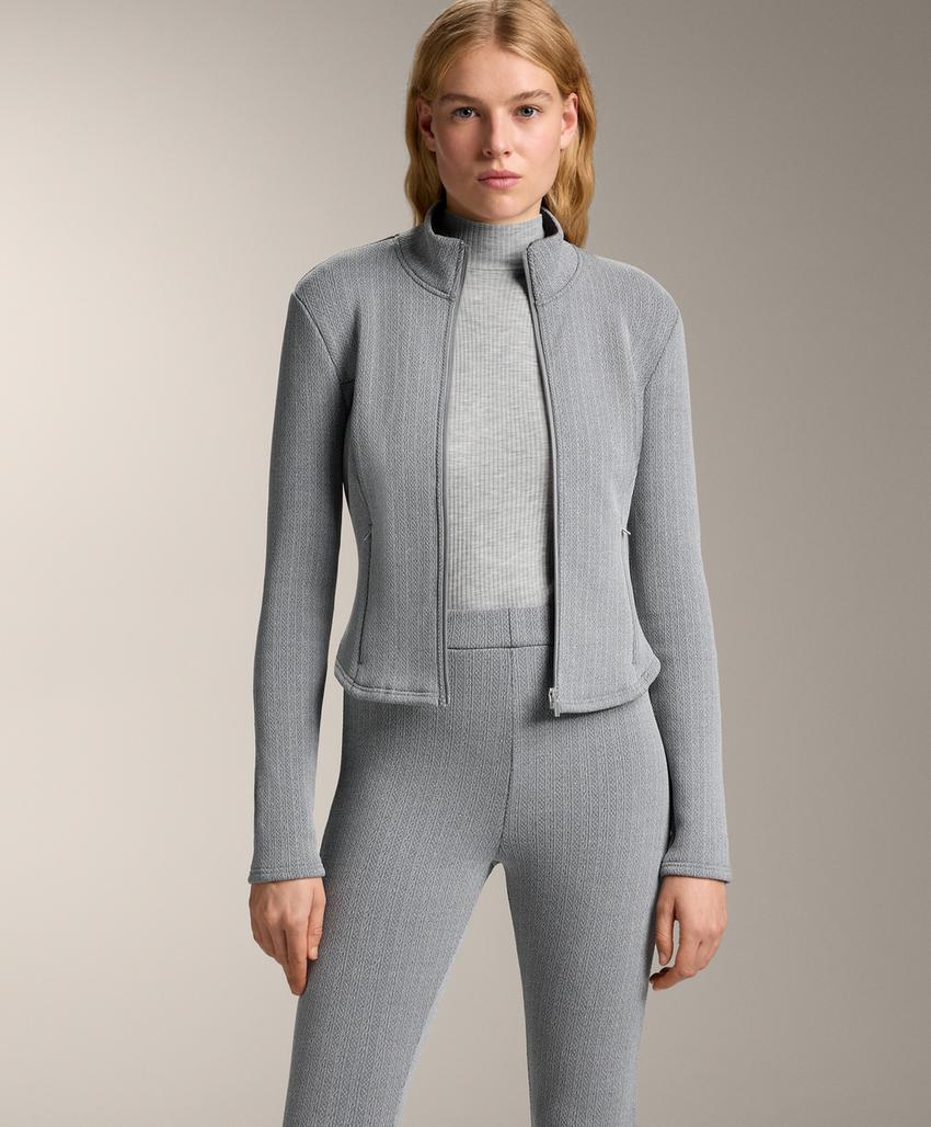 Теплая длинная техническая куртка super extra warm с плетёным узором