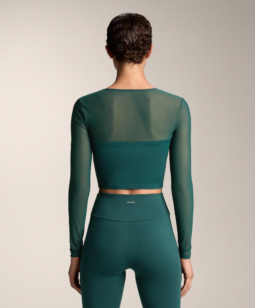 Топ с длинным рукавом из сетчатого материала comfortlux