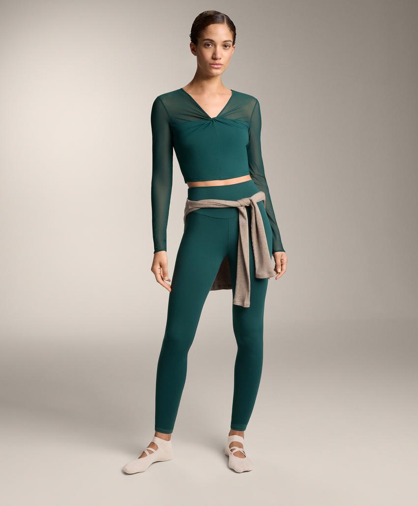 Топ с длинным рукавом из сетчатого материала comfortlux