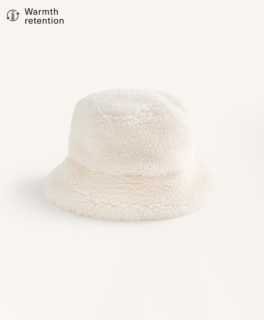 Воротник из искусственного овчины в стиле бакет