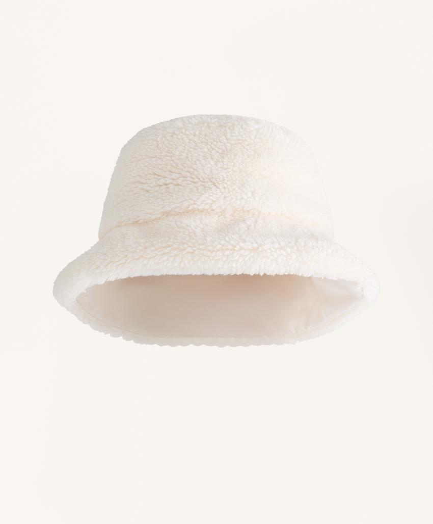 Воротник из искусственного овчины в стиле бакет