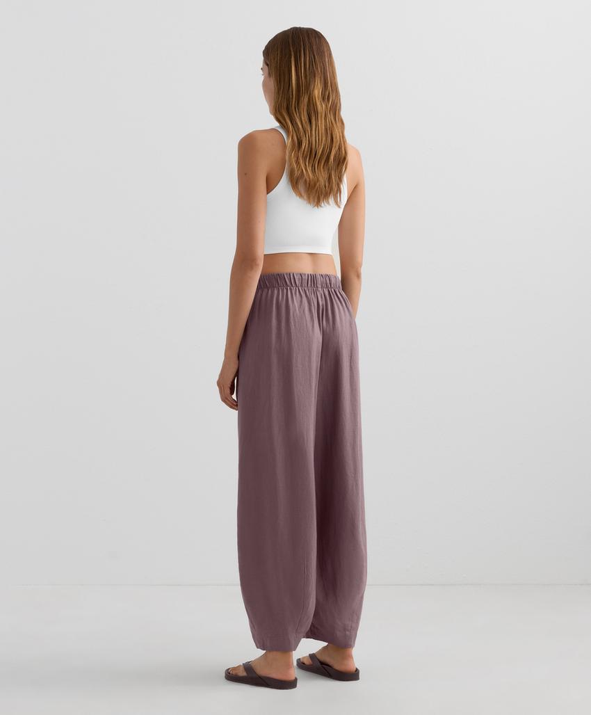 Брюки-шаровары из 100% льна