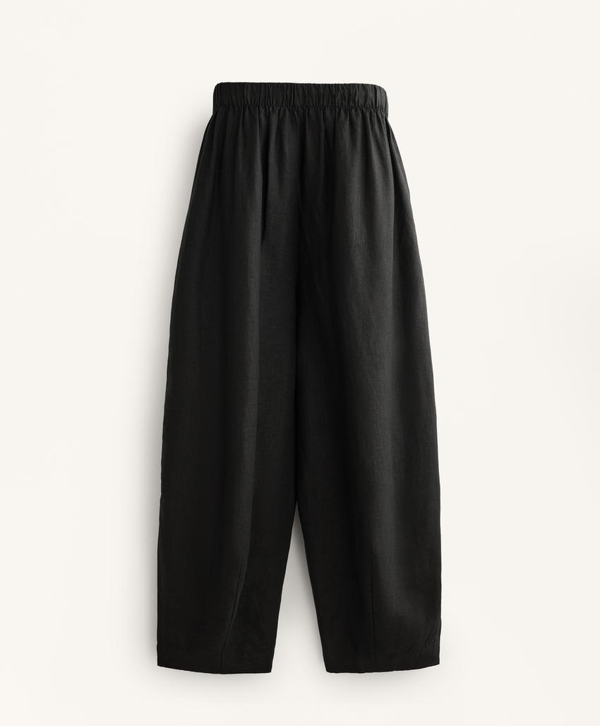 Брюки-шаровары из 100% льна