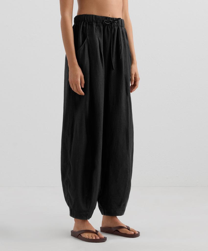 Брюки-шаровары из 100% льна